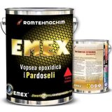 Pachet Vopsea Epoxidica Pardoseala ?Emex? - Galben - Bid. 4 Kg + Intaritor - Bid. 0.70 Kg